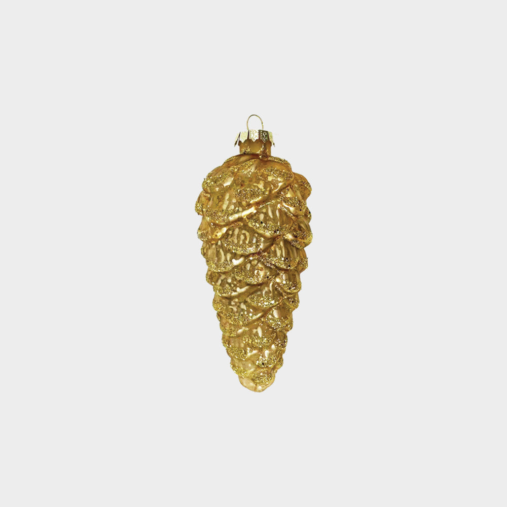 Glittered Glass Pinecone, 18cm