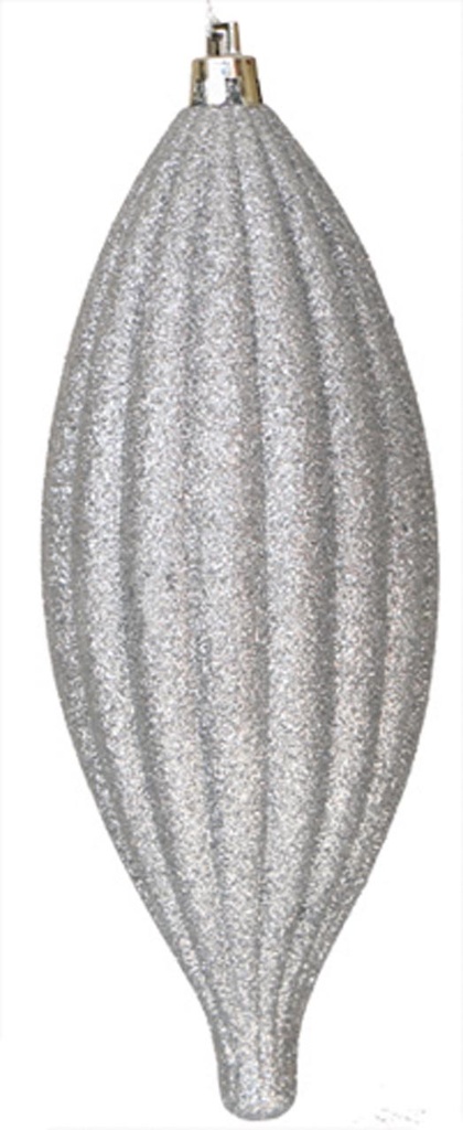 Glittered Oval Ornament, 17cm