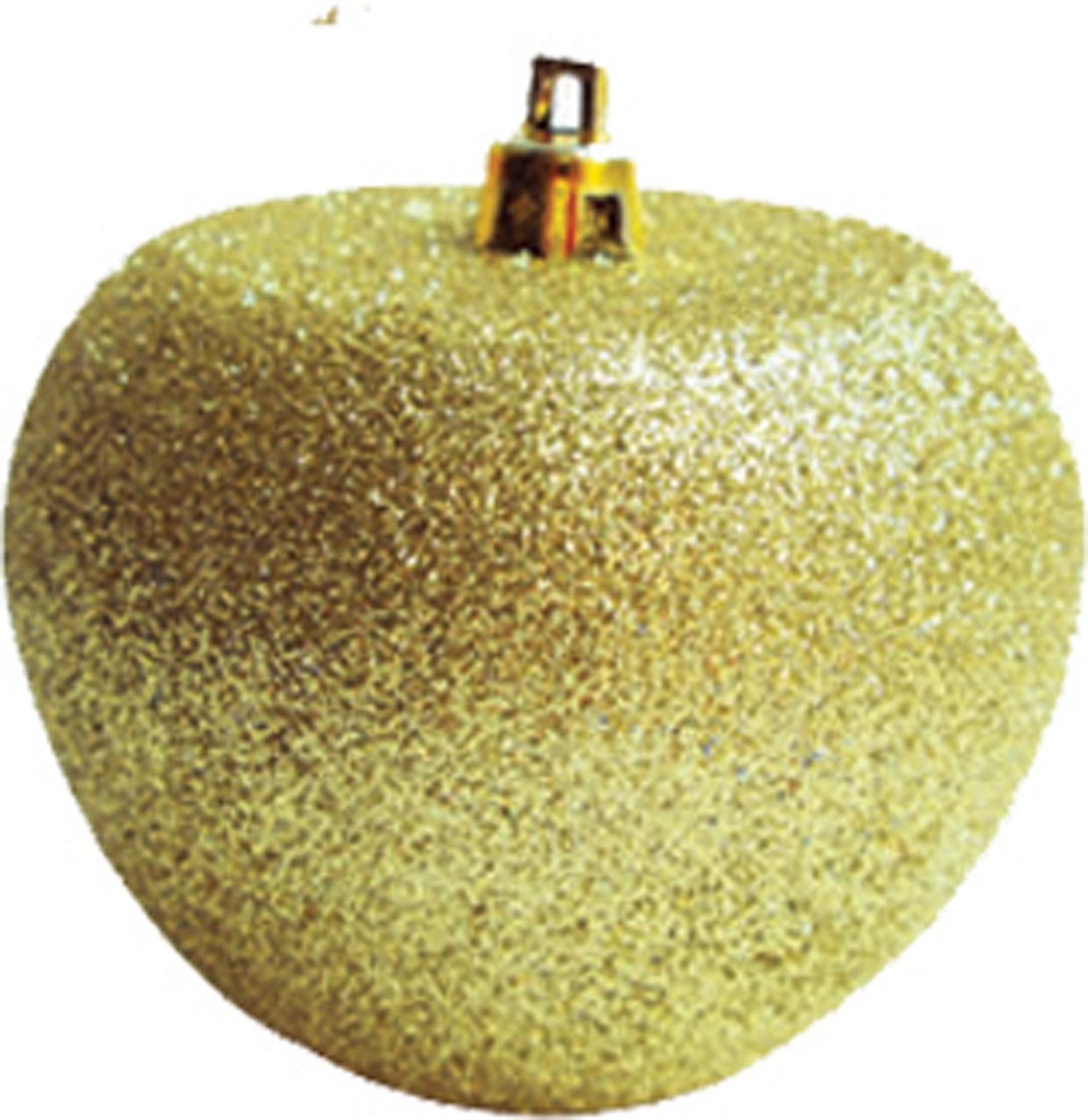 Glittered Apple Bauble, 8cm