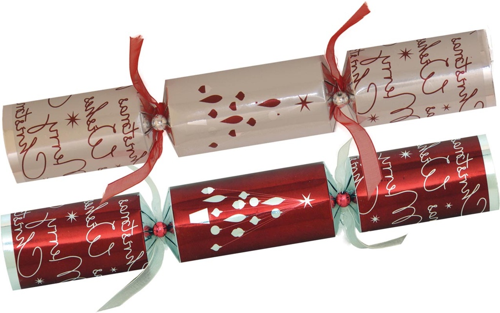 Christmas Crackers with Ribbon, 12"