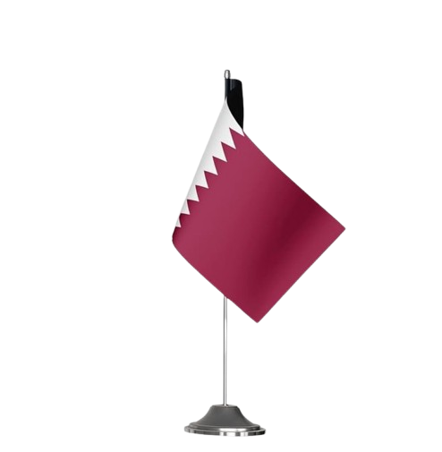 Qatar Table Flag, 30cm