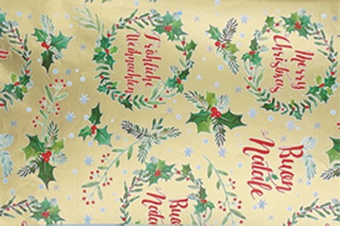 Gift Wrap Wreath Greetings, 10m