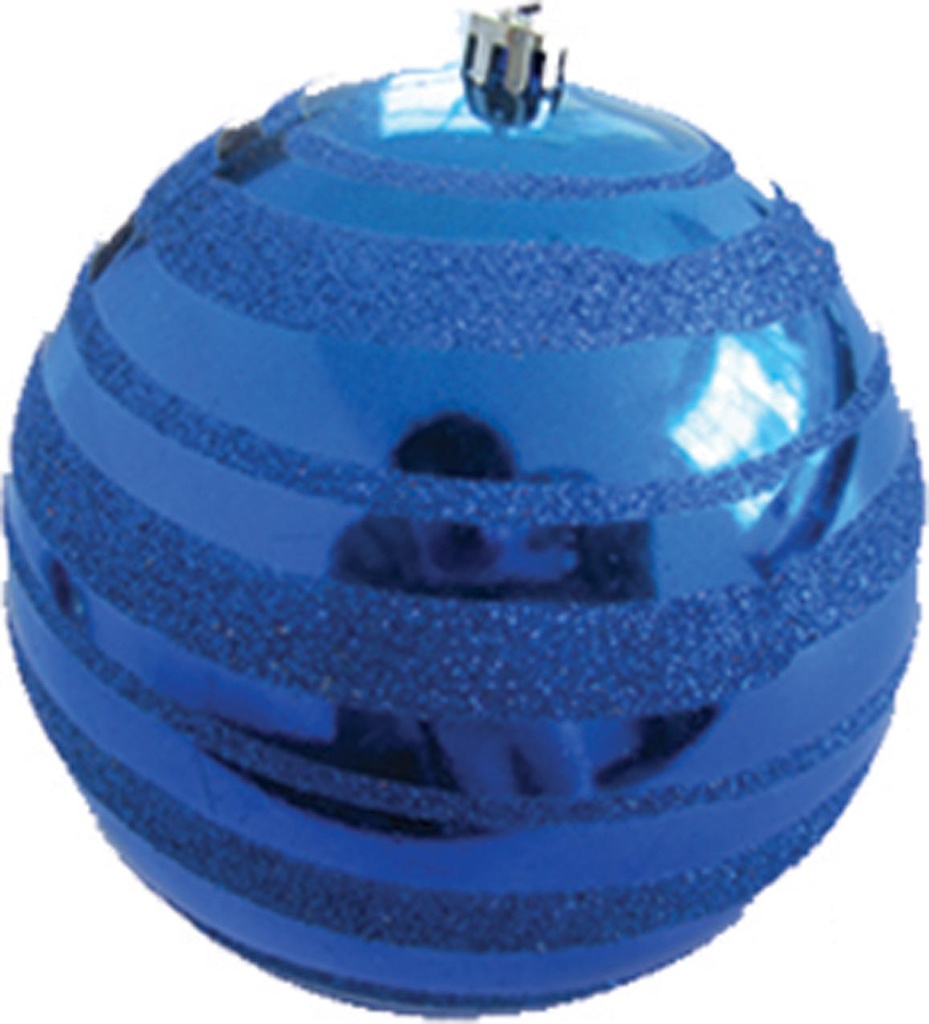 Striped Glitter Bauble, 10cm
