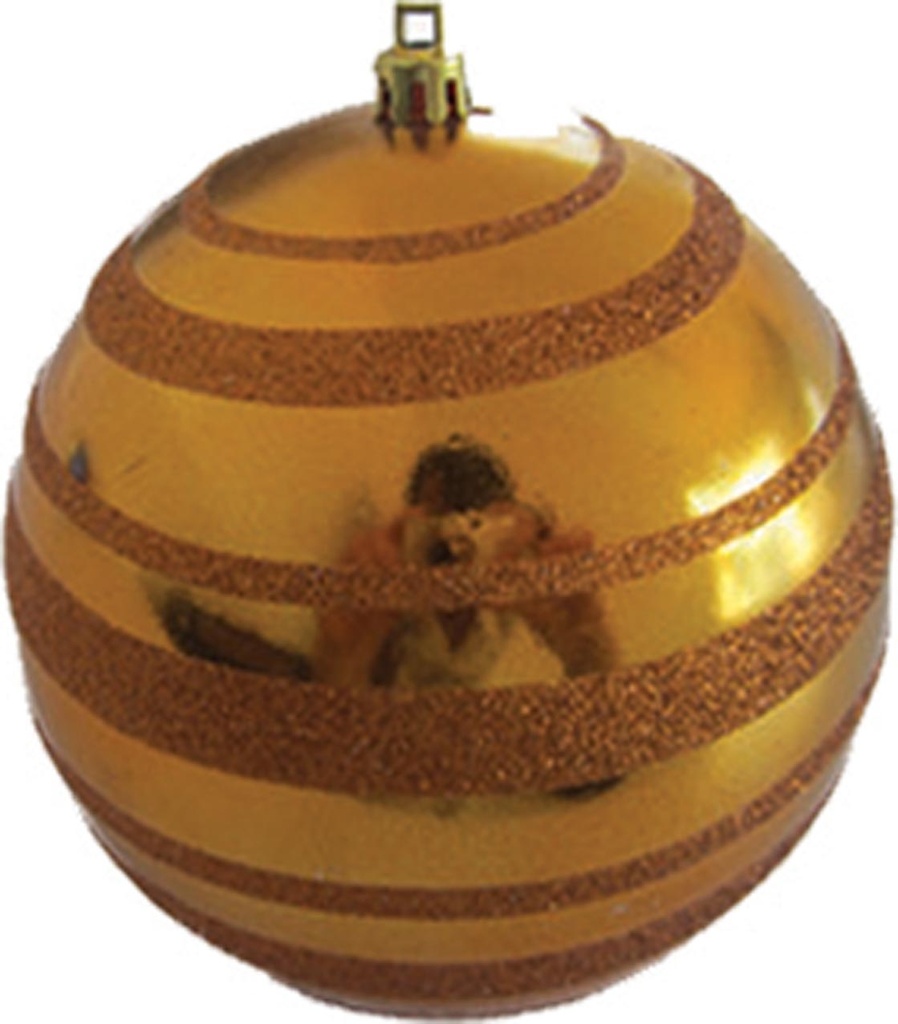 Striped Glitter Bauble, 10cm