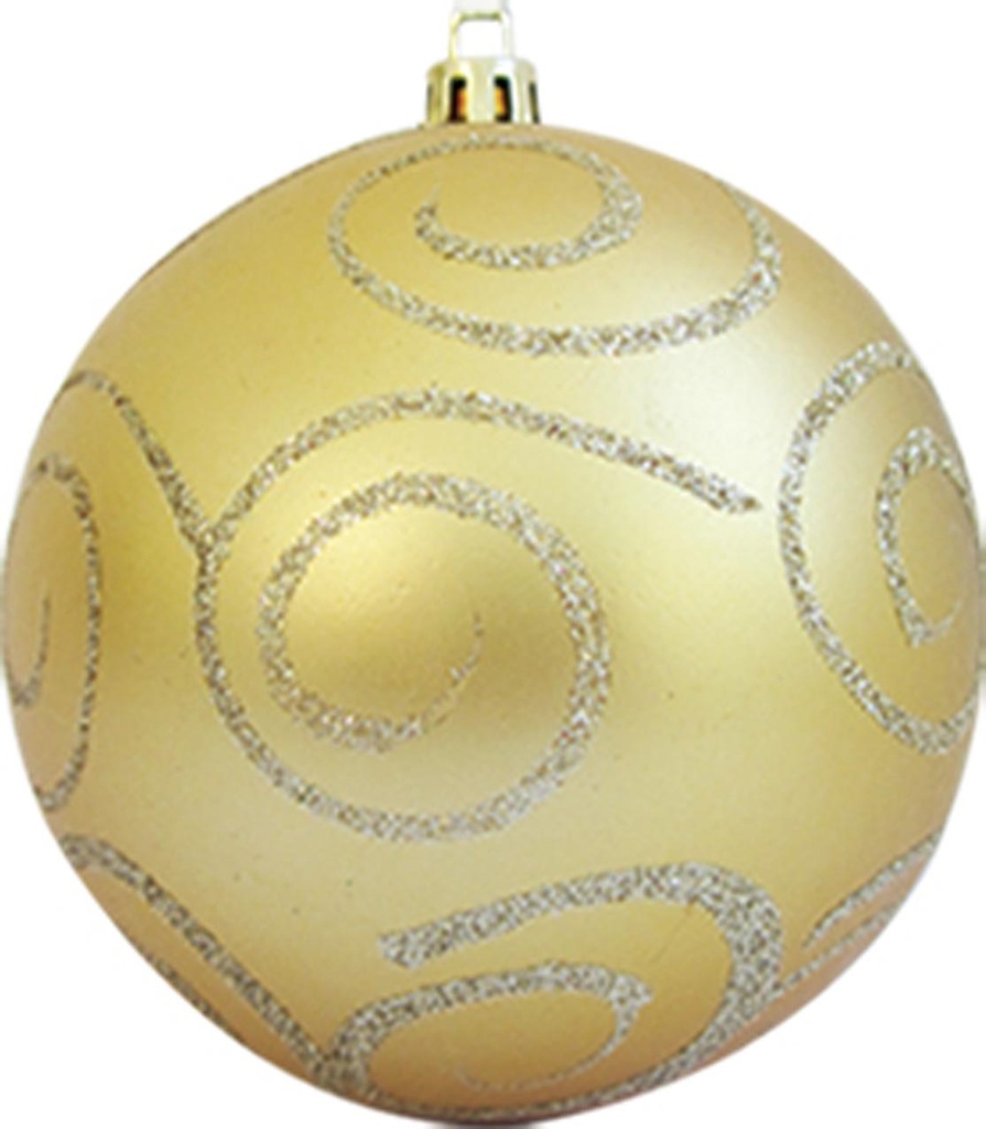 Decorative Ball Silver Swirl, 10cm