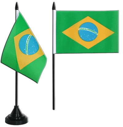 Brazil Table Flag, 21cm