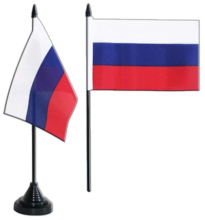 Russia Table Flag, 21cm