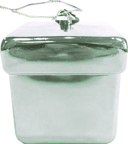 Gift Box Ornament, 10cm