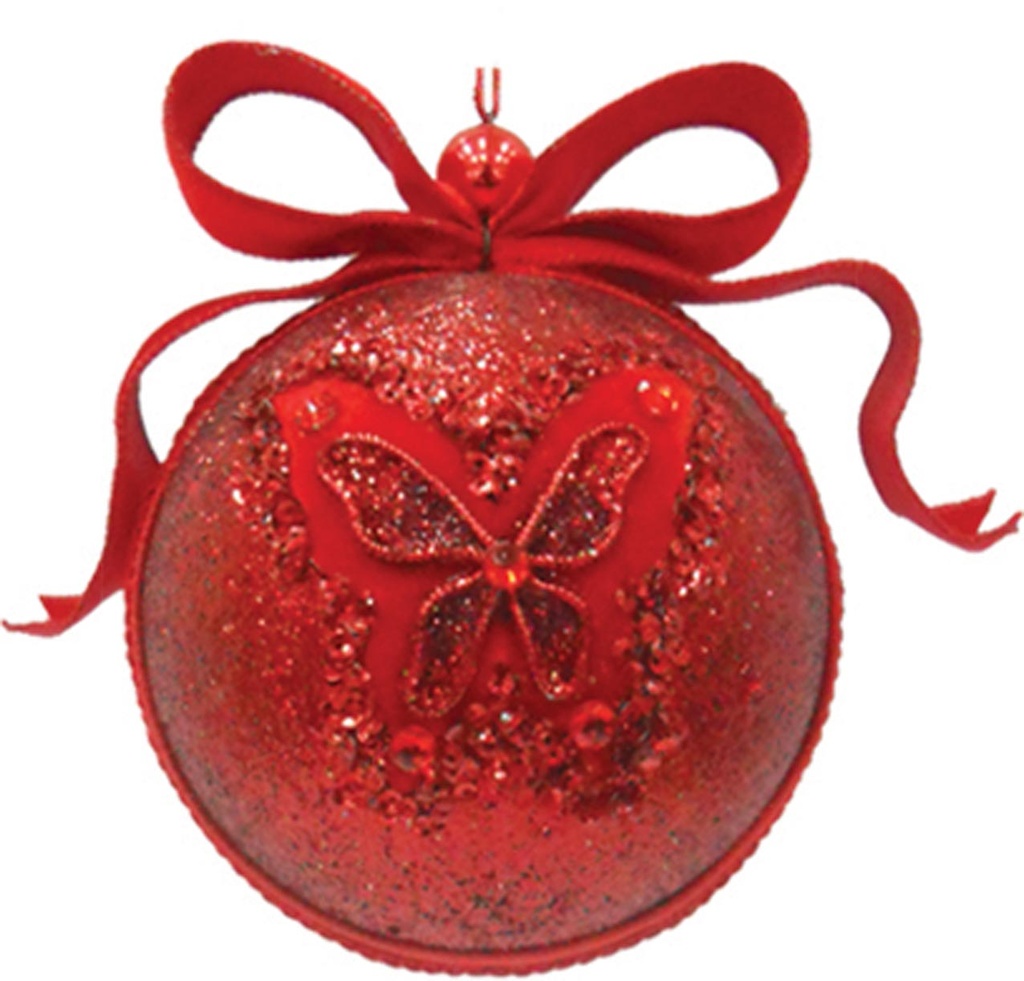 Decorative Bauble with Ribbon, 10cm