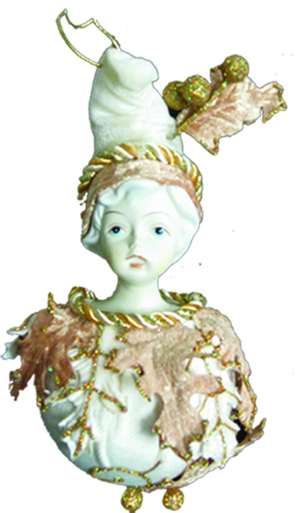 Angel On Leaf Ball, 23cm