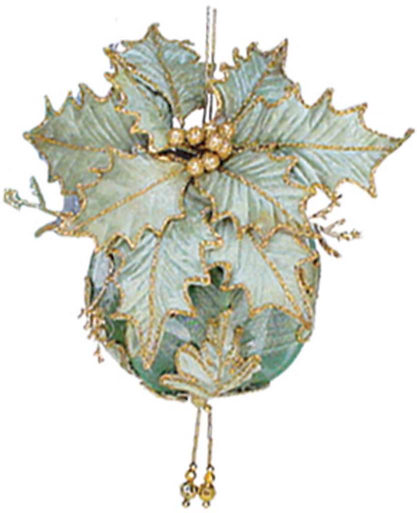 Decorative Leaf Bauble, 10cm