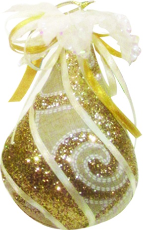 Fabric Swirl Ornament, 12.5cm