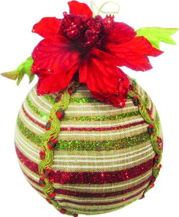 Decorative Fabric Ball, 10cm