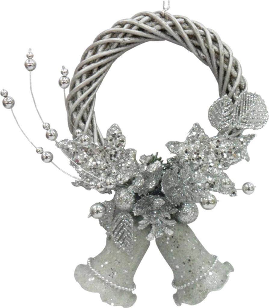 Ornamental Wreath with Bells, 23cm