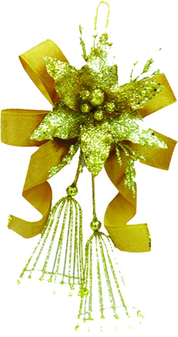 Wire Bells with Ribbon, 25cm