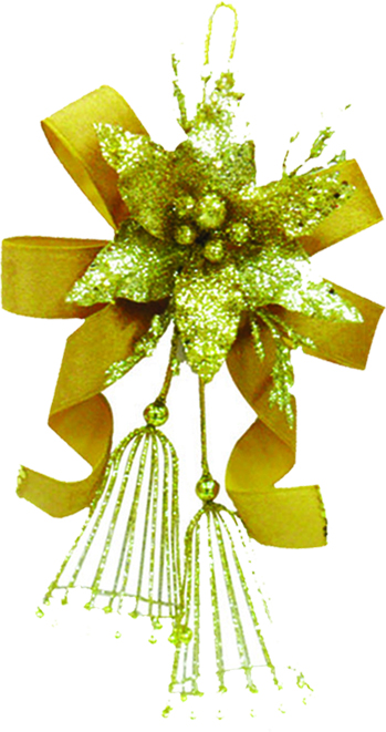 Wire Bells with Ribbon, 25cm