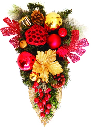 Christmas Hanging Swag, 50cm