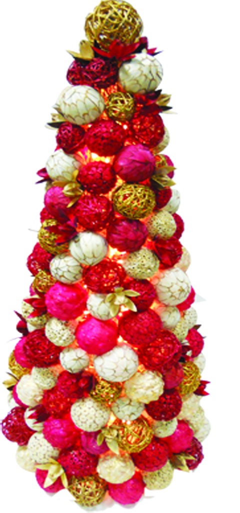 Fully Decorated Cone, 4'