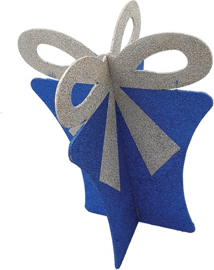 Glittered 3D Giftbox, 34cm