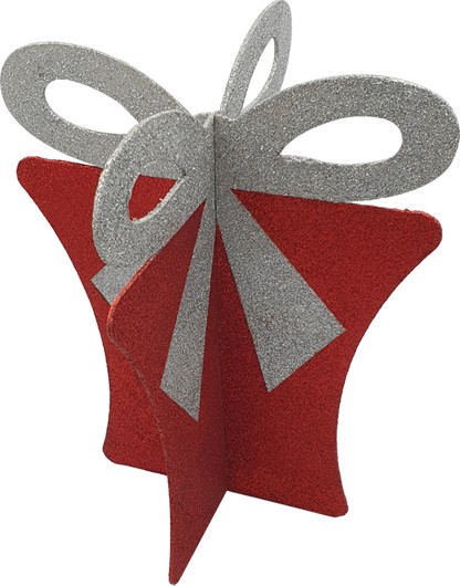 Glittered 3D Giftbox, 34cm