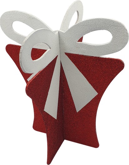 Glittered 3D Giftbox, 34cm