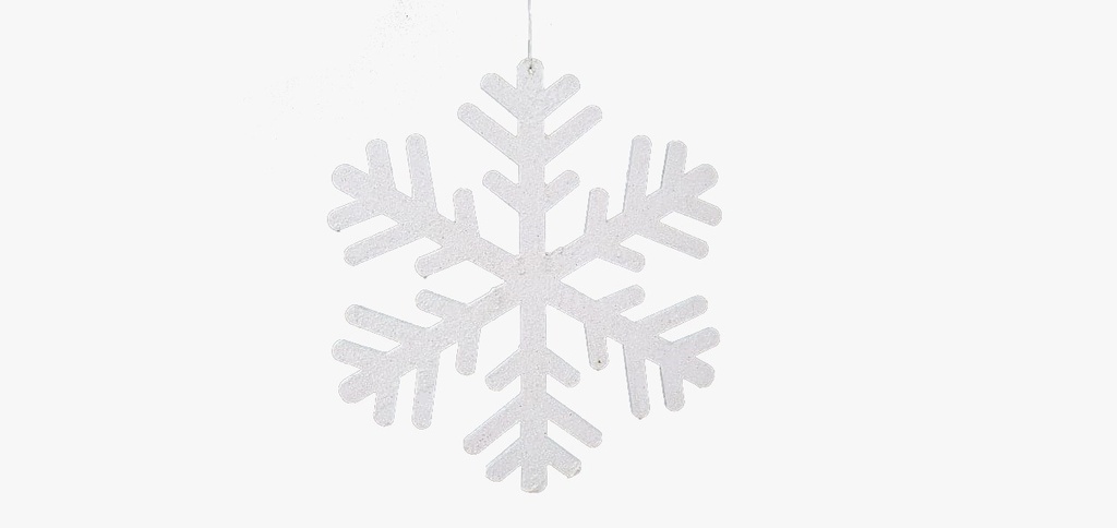 Glittered Snowflake, 10cm