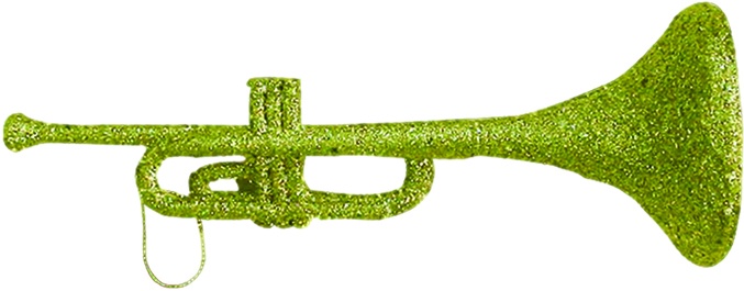 Trumpet Glitter Silhouette, 25cm