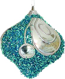 Decorative Tinsel Onion, 8cm