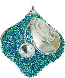 Decorative Tinsel Onion, 8cm