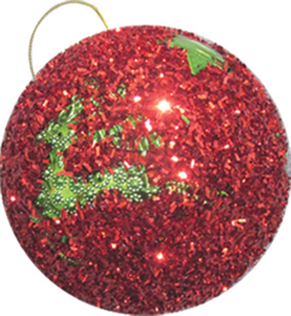 Ball Holly Glitter, 10cm