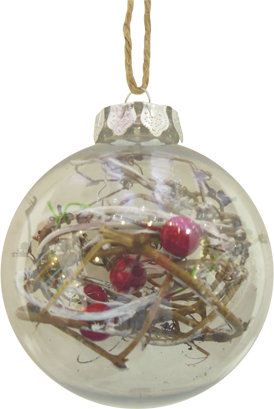 Twig Stuffed Clear Ball, 10cm
