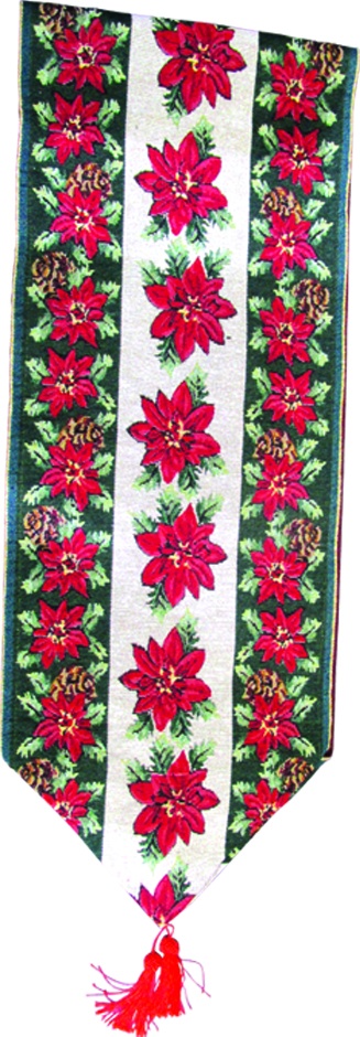 Poinsettia Table Runner, 1.8m