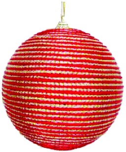 Ribbed Bauble, 8cm