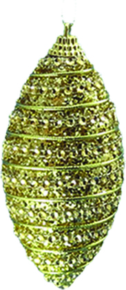 Decorative Oval with Rhinestones, 11cm