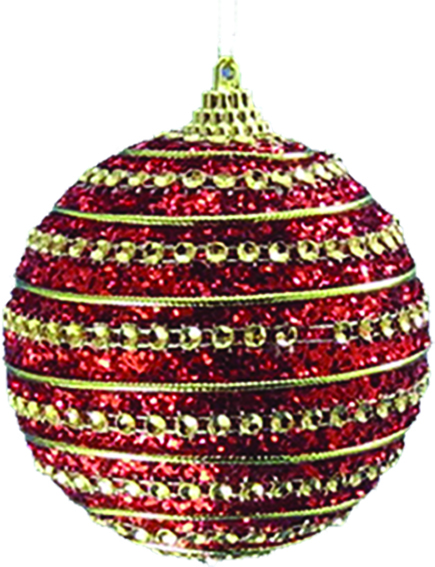 Decorative Ball with Rhinestones, 12cm