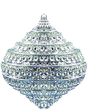 Decorative Onion with Filigree Rhinestones, 8cm