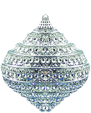 Decorative Onion with Rhinestones, 8cm