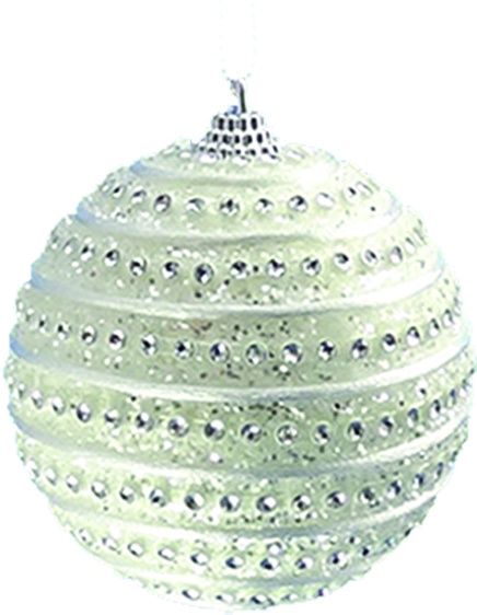 Decorative Ball with Glittered Rhinestones, 10cm