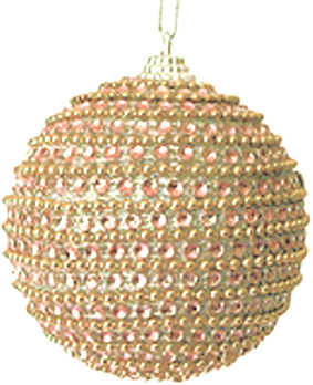 Rhinestone Ball with Beads, 8cm