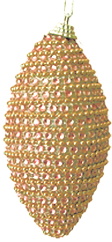 Rhinestone Oval with Beads, 11cm