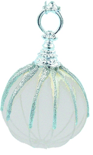 Ribbed Bauble, 9cm