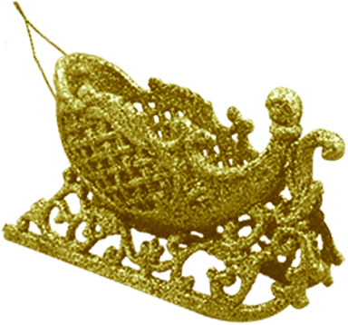 Sleigh Ornament, 11.5cm