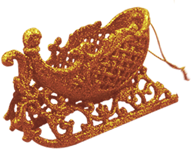 Sleigh Ornament, 11.5cm