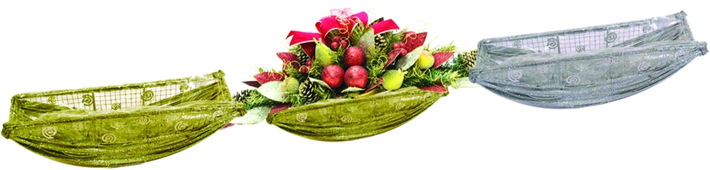 Decorated Rattan Holder, 27cm