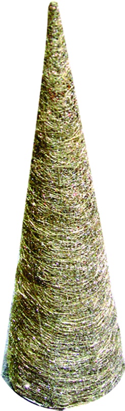 Sisal Glitter Cone Tree, 60cm