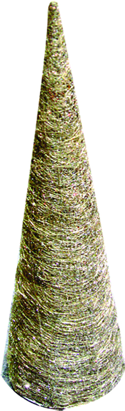 Sisal Glittered Cone Tree, 60cm