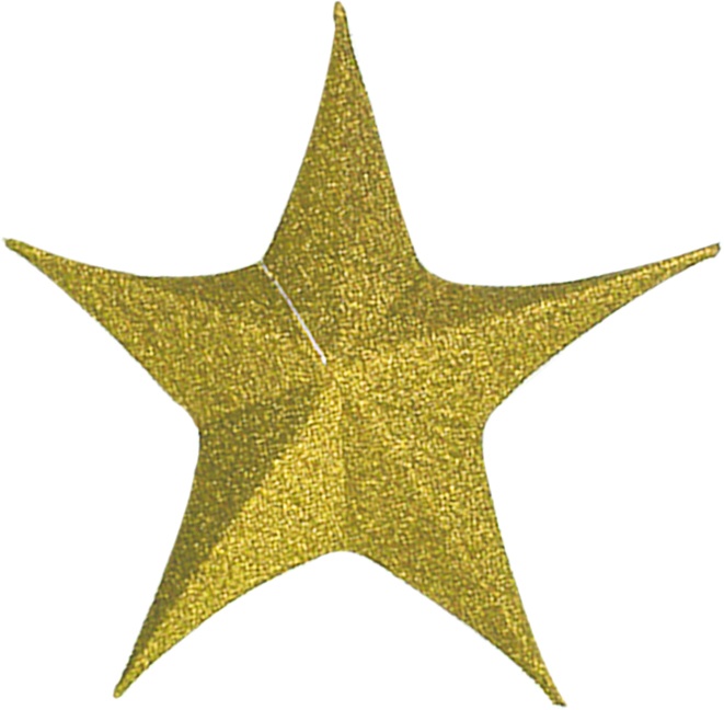 Glitter Long-Point Fabric Star, 55cm