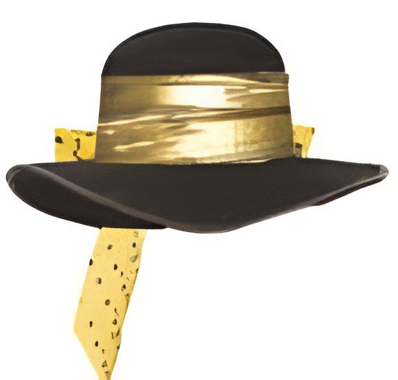 Satin Hat with Mesh Ribbon