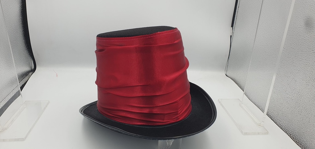 Satin Contrast-Brim Top Hat