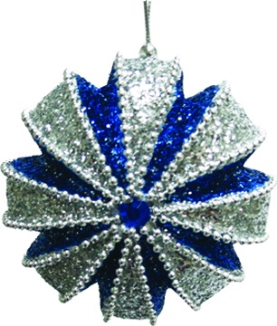 Glittered Swirl Ball, 10cm